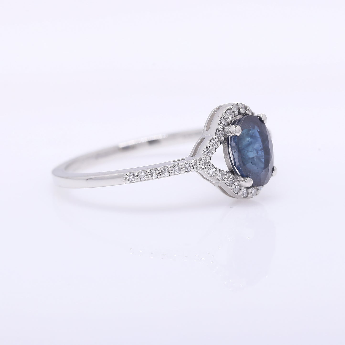 1.16 Ct Oval Mixed Cut Natural Sapphire 950 Platinum Ring