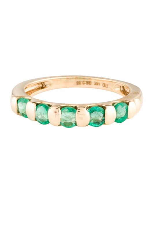 14K Emerald Band