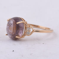 5.48 Ct Oval Cabochon Cut Natural Spinel 14K Gold Ring