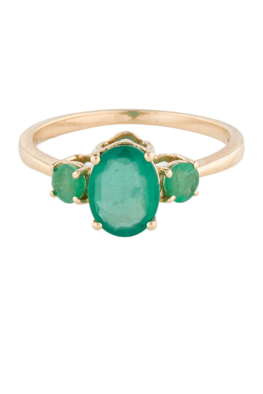 14K 1.18ctw Emerald Cocktail Ring