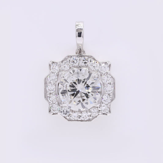 2.27 Carats Lab Grown Diamond 14K Gold Pendant