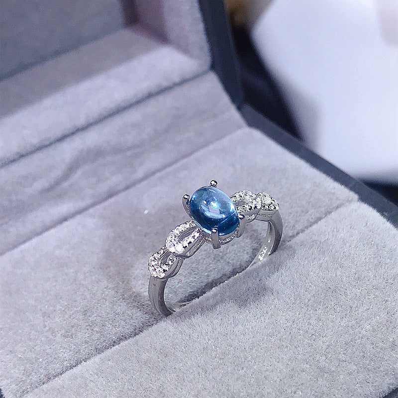 Blue Topaz 925 Sterling Silver Ring