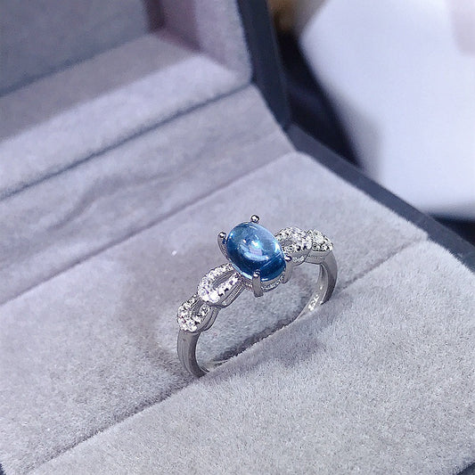 Blue Topaz 925 Sterling Silver Ring