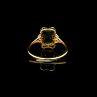 1.27 Ct Rectangle Step Cut Natural Emerald 14K Gold Ring