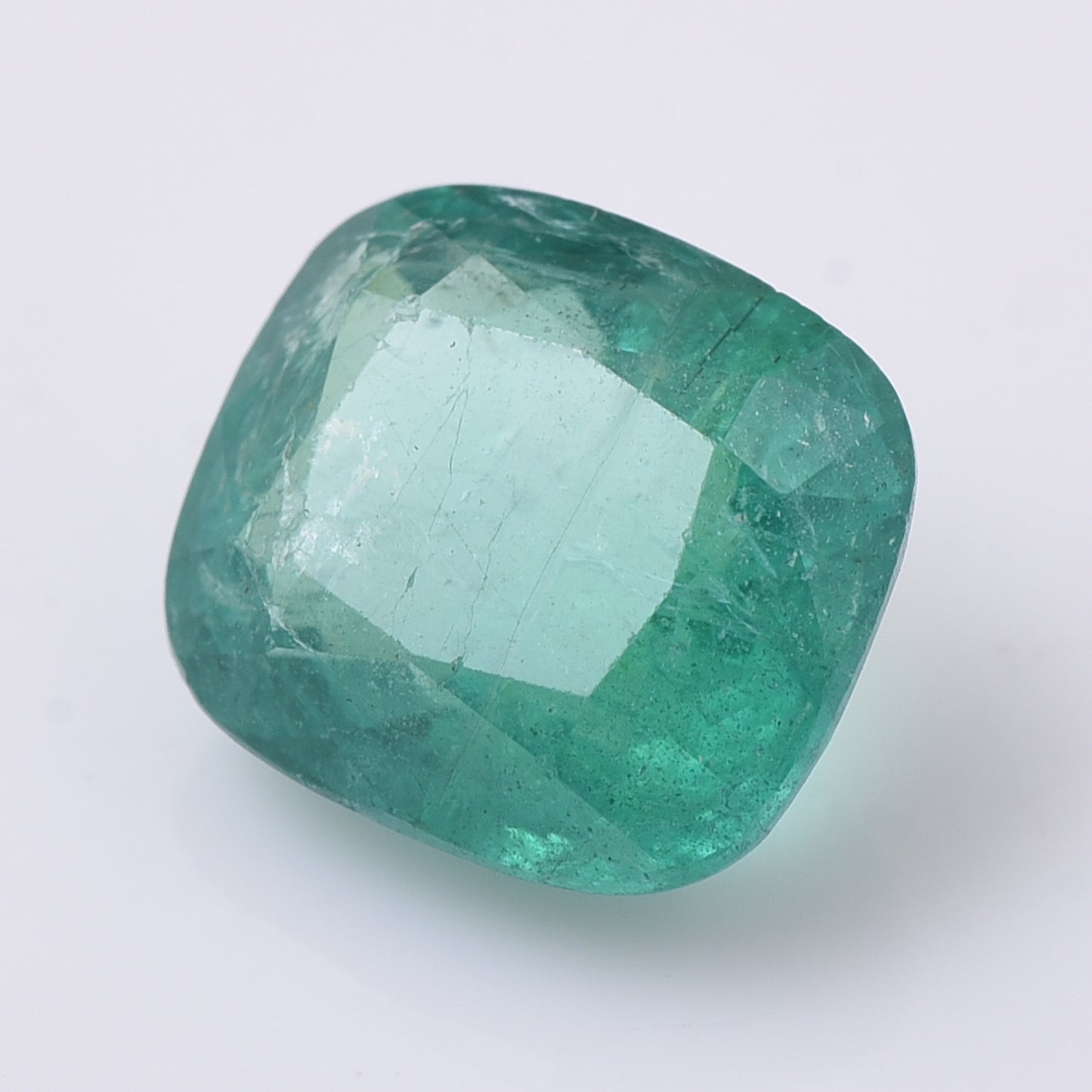 3.77 Natural Beryl Emerald Rectangular Cushion Mixed Cut Gemstone