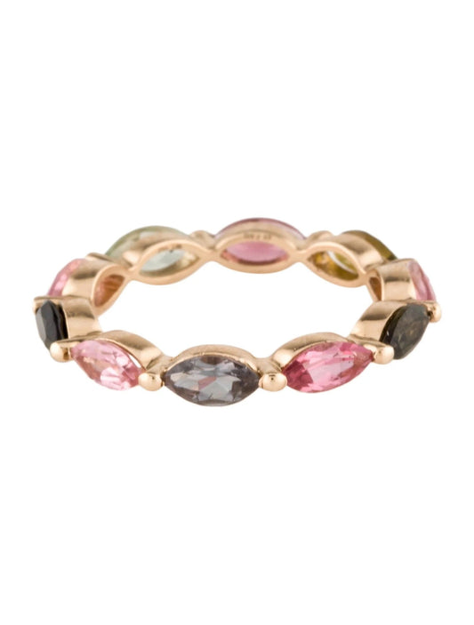 14K 2.38ctw Tourmaline Eternity Band