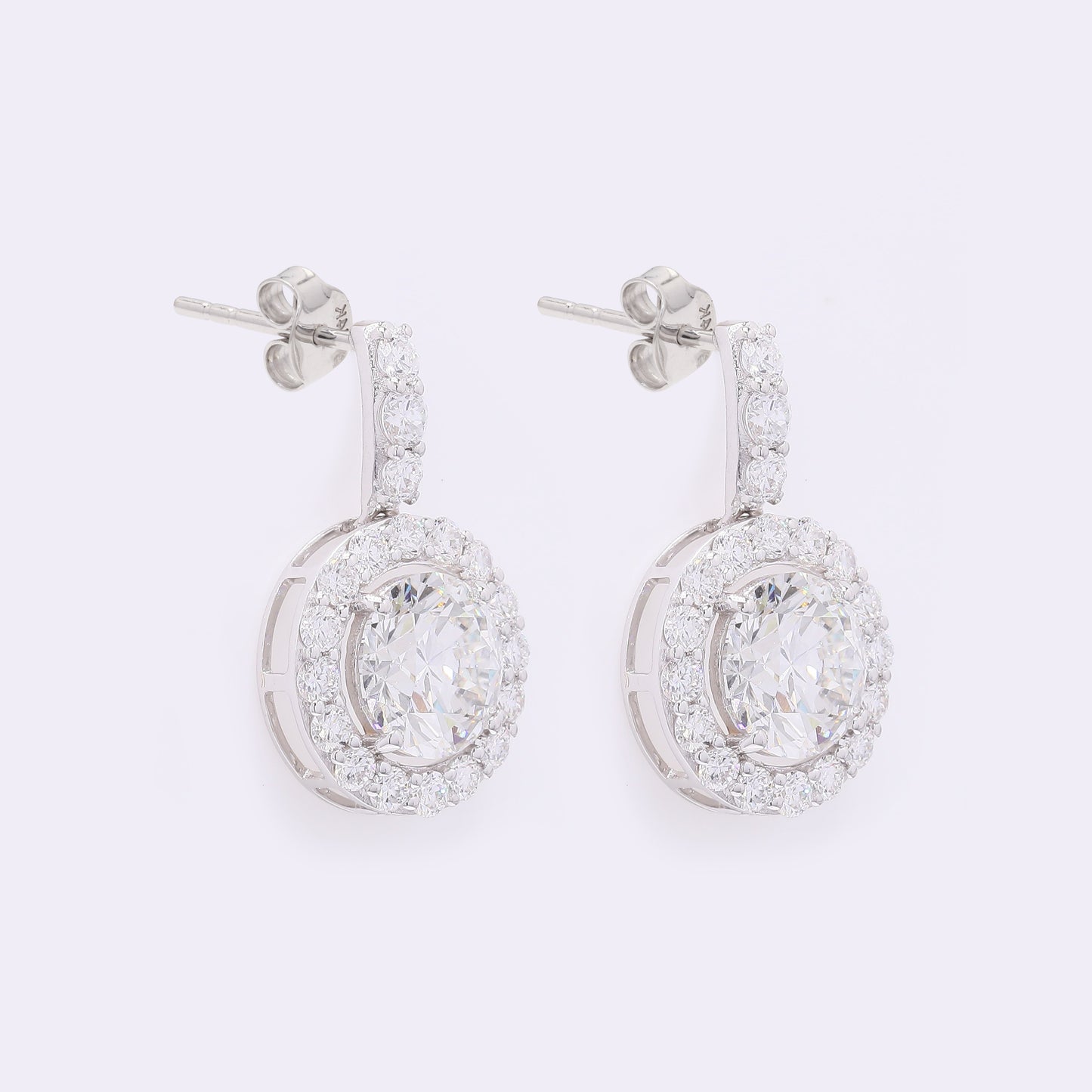4.36 Carats Lab Grown Diamond 14K Gold Earrings