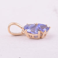 0.88 Ct Trillion Tanzanite 9K Gold Pendant