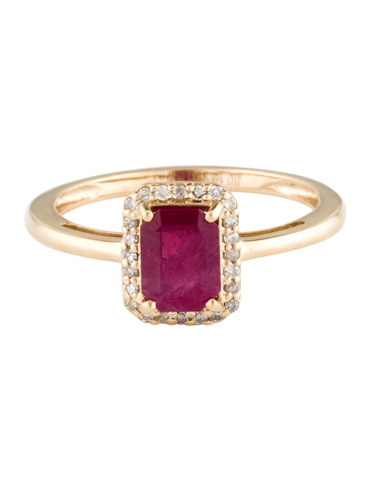 14K 1.21ct Ruby & Diamond Cocktail Ring
