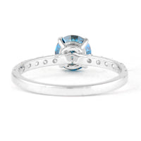 1.42 Carats Blue Lab Grown Diamond 14K Gold Ring