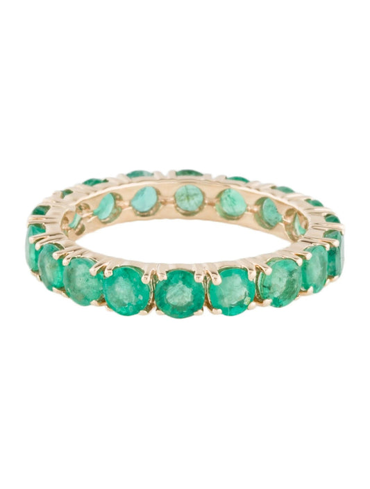 14K 2.16ctw Emerald Eternity Band