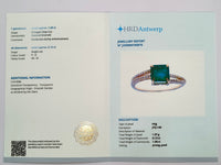 1.71 Ct Octagon Step Cut Natural Emerald 14K Gold Ring