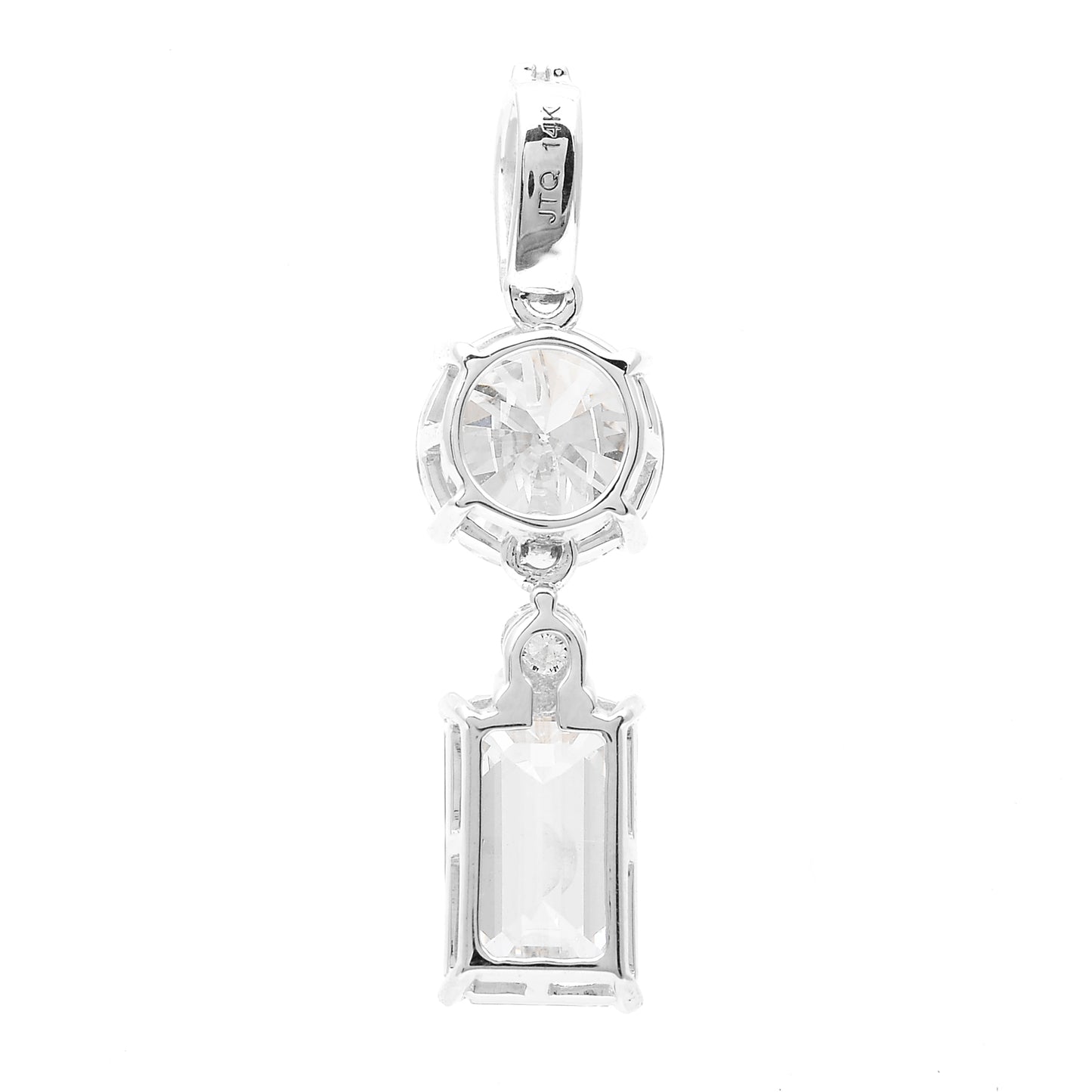 3.47 Carats Lab Grown Diamond 14K Gold Pendant
