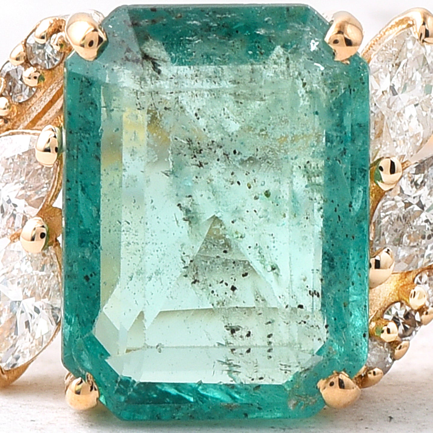 2.08 Ct Octagon Emerald 14K Gold Ring