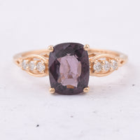 2.61 Ct Cushion Natural Spinel 14K Gold Ring