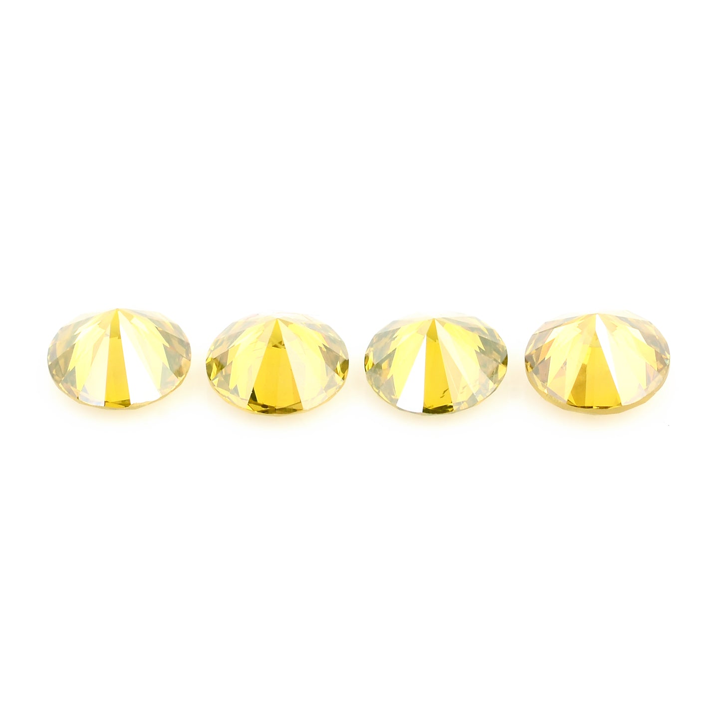 0.70 Yellow Diamond Round Loose Gemstone