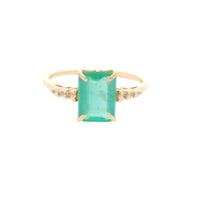 1.60 Ct Octagon Emerald 14K Gold Ring