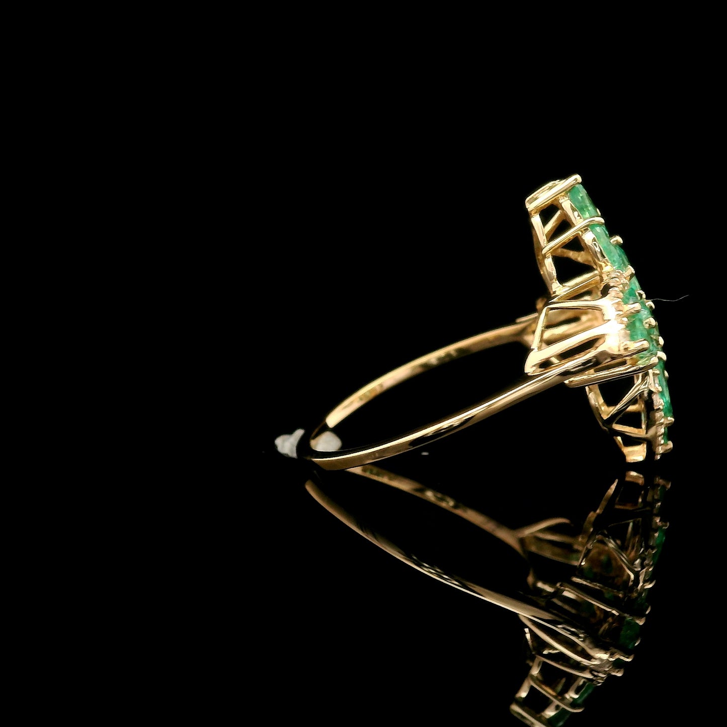 1.16 Ct Marquise Emerald 14K Gold Ring