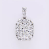 2.56 Carats Lab Grown Diamond 950 Platinum Pendant