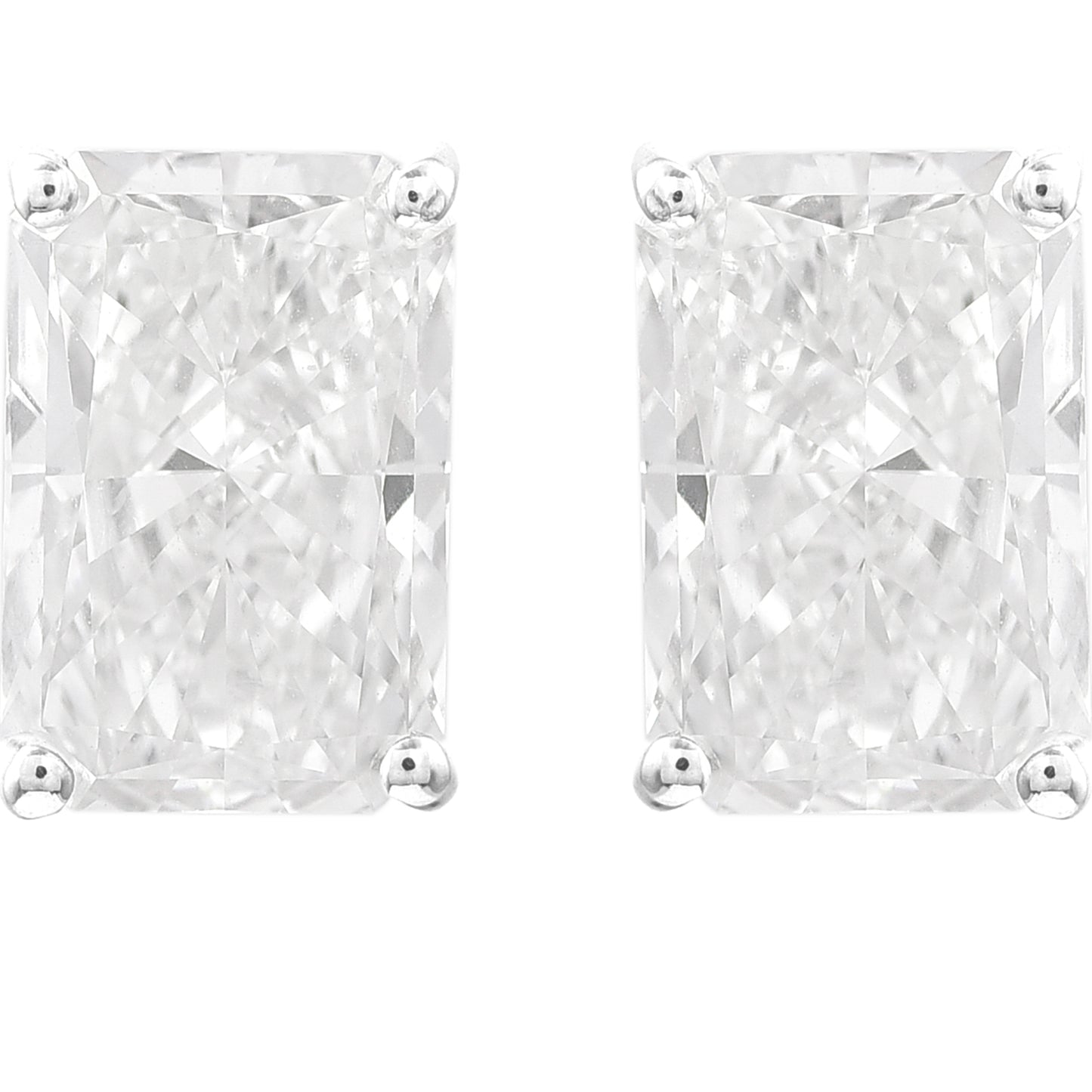 4.03 Carats Lab Grown Diamond 14K Gold Earrings