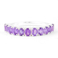 1.72 Ct Oval Amethyst 925 Sterling Silver Ring