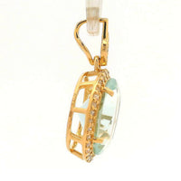 1.97 Ct Oval Aquamarine 14K Gold Pendant