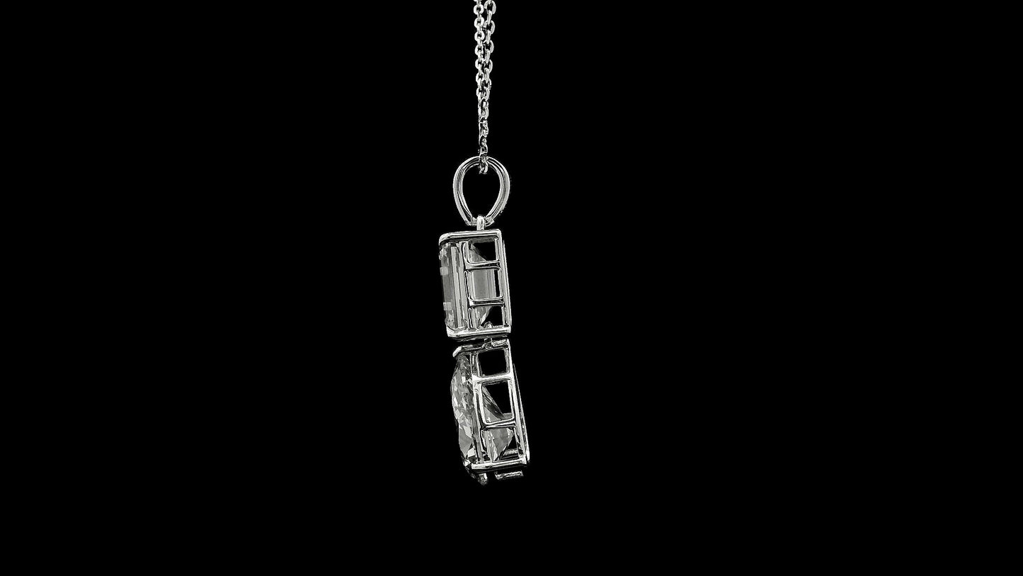 4.05 Carats Lab Grown Diamond 14K Gold Pendant