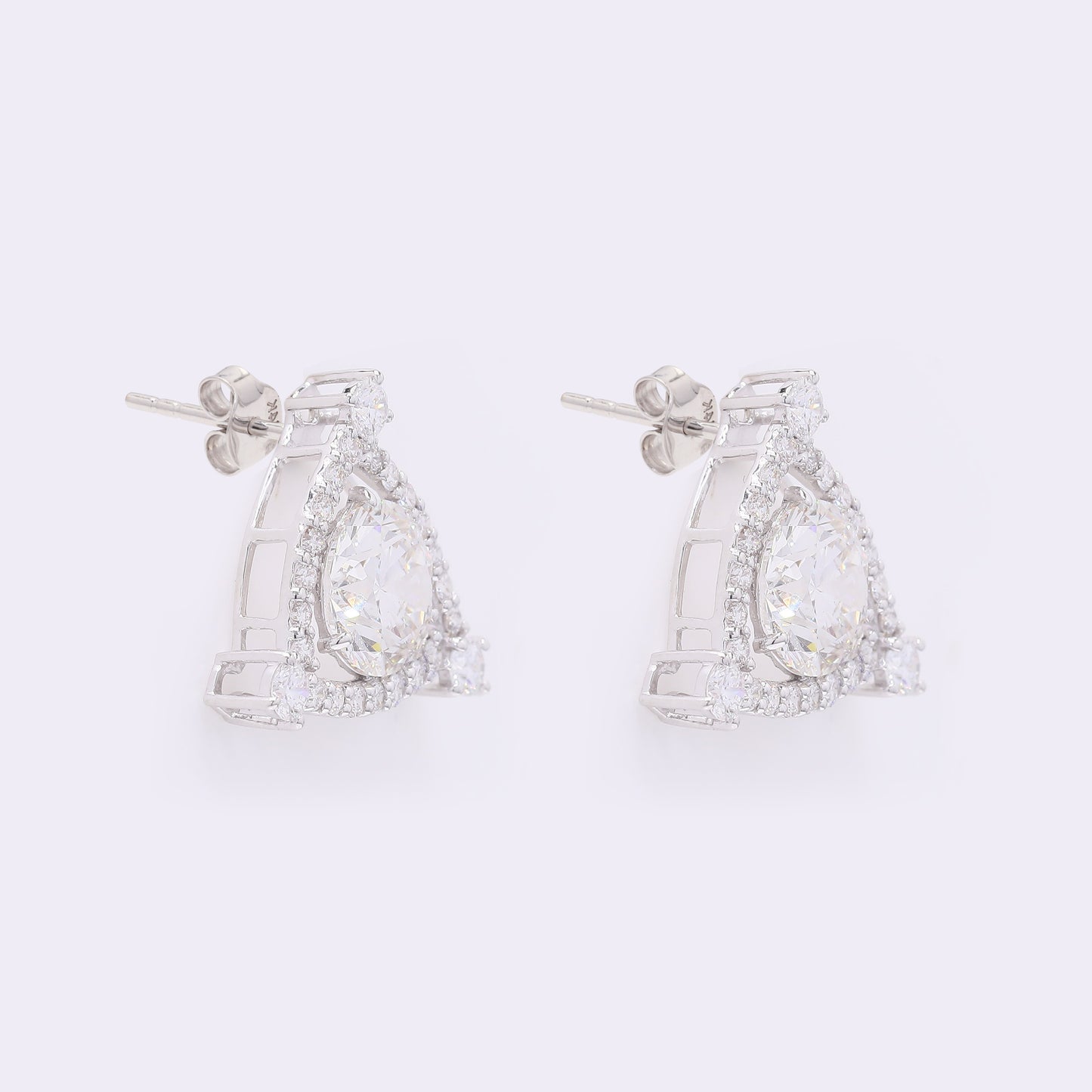 4.12 Carats Lab Grown Diamond 14K Gold Earrings