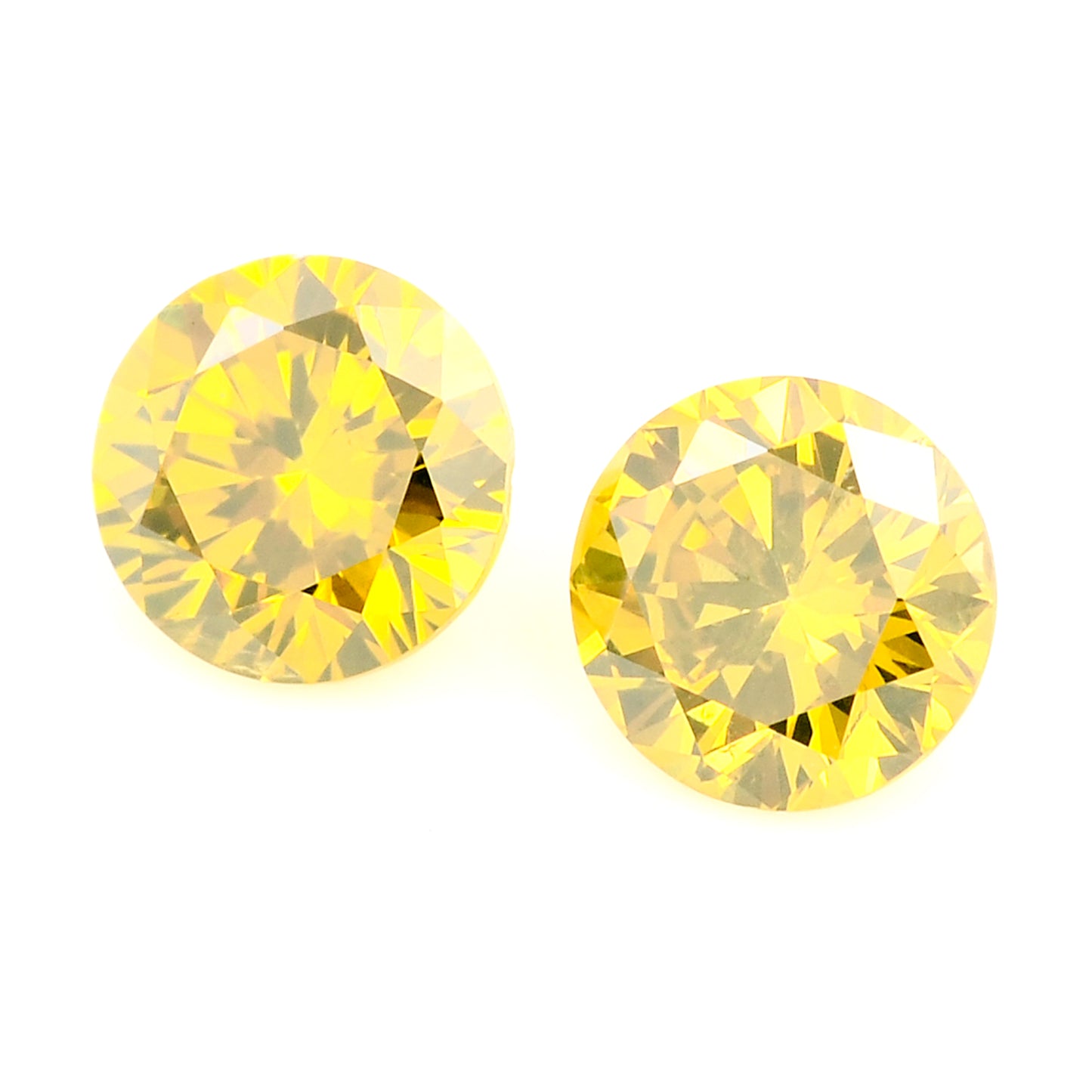 0.43 Yellow Diamond Round Loose Gemstone