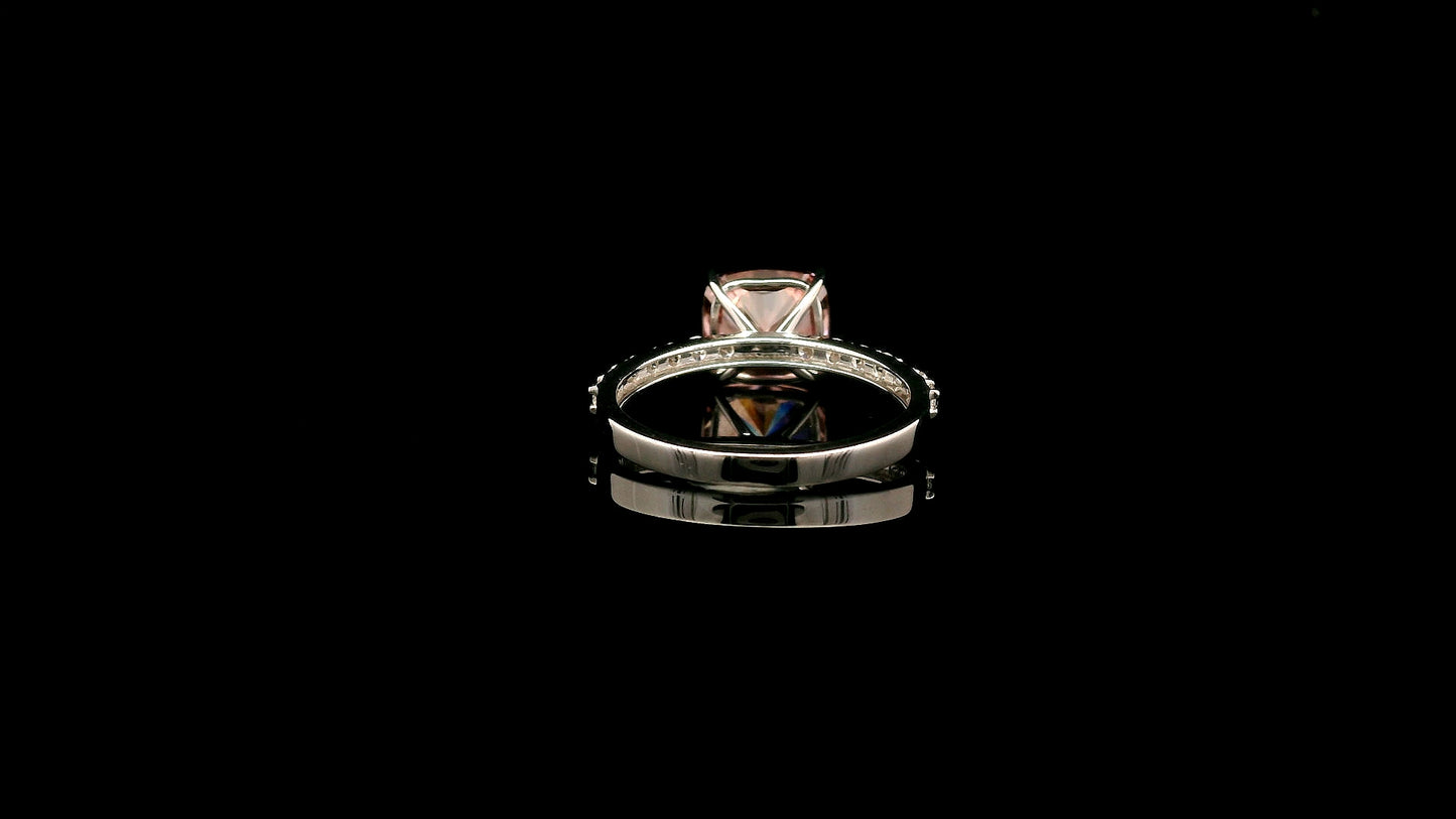 3.35 Carats Pink Lab Grown Diamond 14K Gold Ring