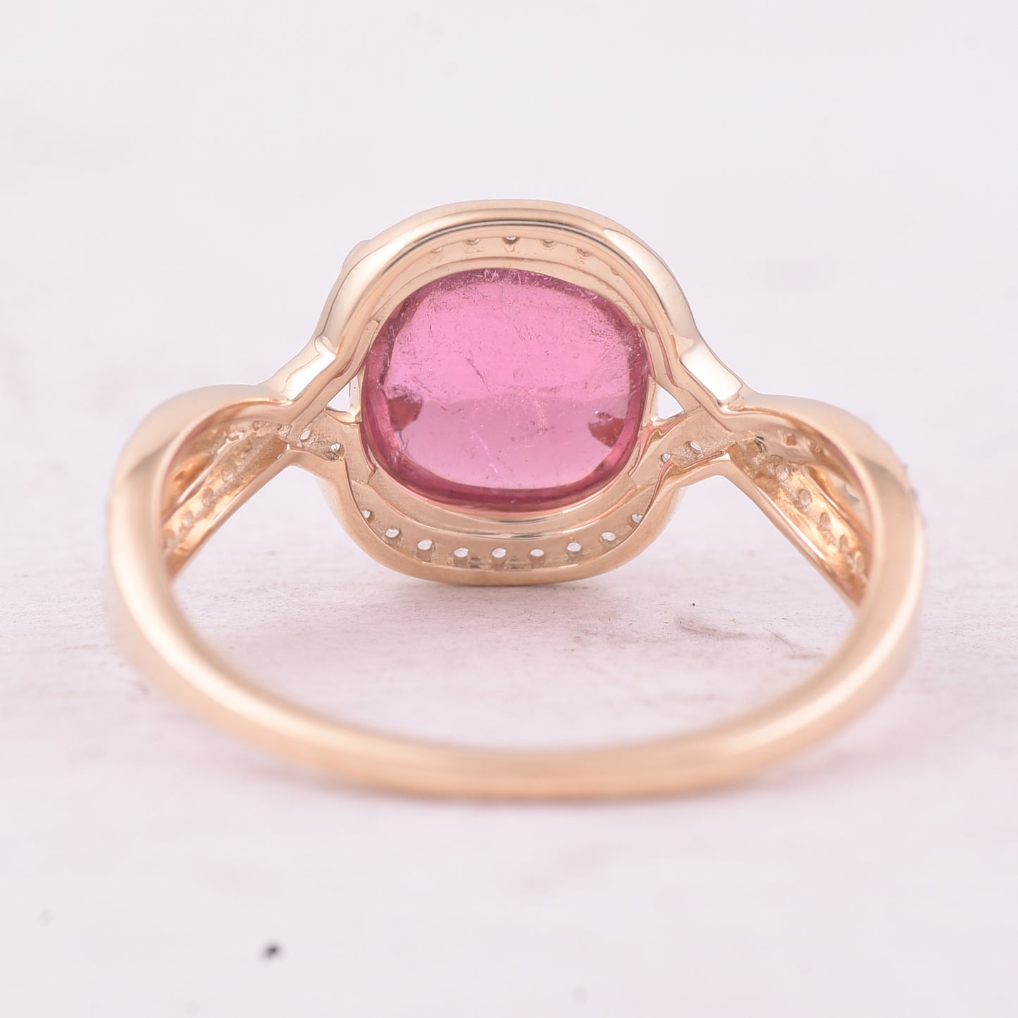2.37 Ct Cushion Tourmaline 9K Gold Ring