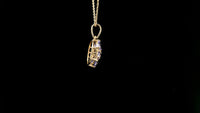 1.61 Ct Trillion Tanzanite 14K Gold Pendant