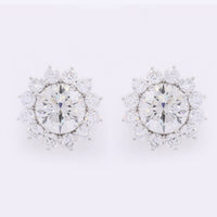 5.88 Carats Lab Grown Diamond 14K Gold Earrings