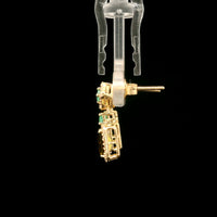 1.52 Ct Octagon Tourmaline 14K Gold Earrings