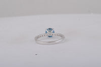 1.47 Carats Blue Lab Grown Diamond 14K Gold Ring