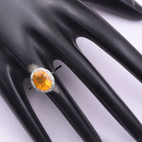 1.88 Ct Oval Mixed Cut Natural Fire Opal 950 Platinum Ring