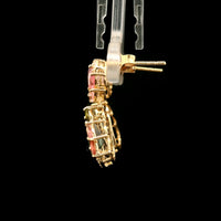 3.16 Ct Pear Tourmaline 14K Gold Earrings