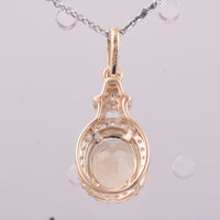 1.37 Ct Oval Tourmaline 9K Gold Pendant
