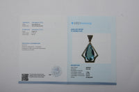 2.44 Ct Pear Mixed Cut Natural Aquamarine 14K Gold Pendant