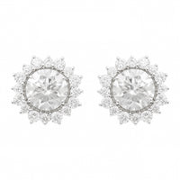 4.34 Carats Lab Grown Diamond 14K Gold Earrings