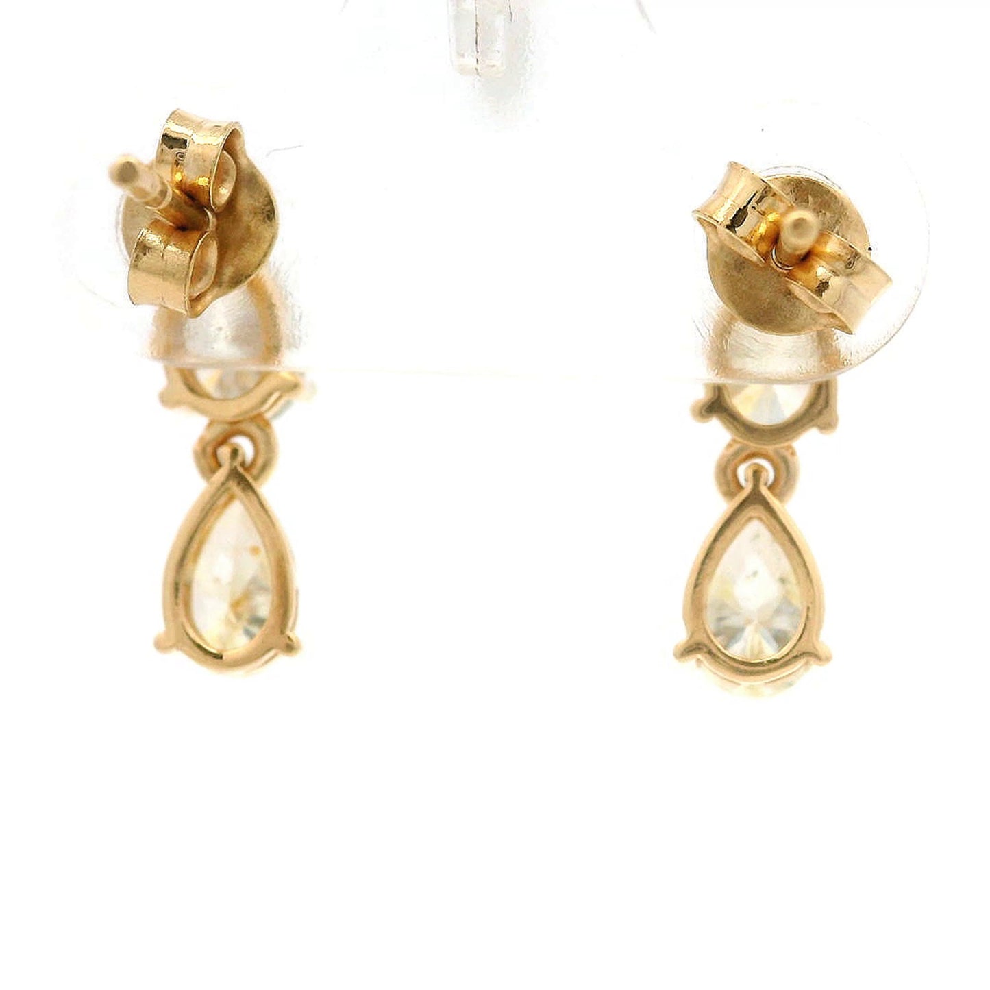 1.47 Ct Pear Diamond 14K Gold Earrings