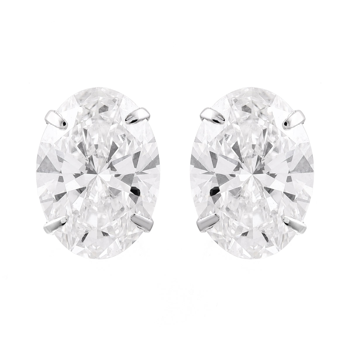 3.83 Carats Lab Grown Diamond 14K Gold Earrings