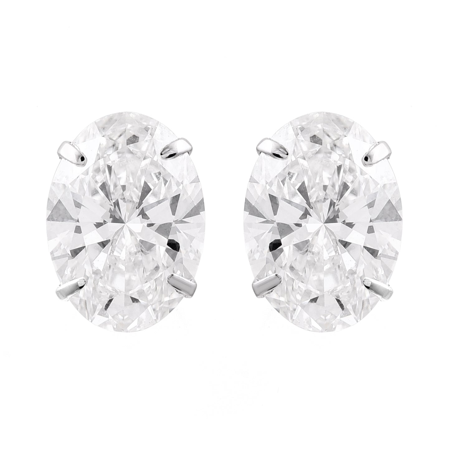 3.83 Carats Lab Grown Diamond 14K Gold Earrings