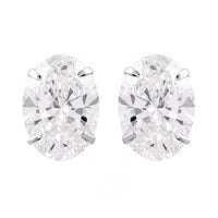 3.83 Carats Lab Grown Diamond 14K Gold Earrings