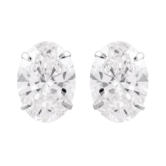 3.83 Carats Lab Grown Diamond 14K Gold Earrings
