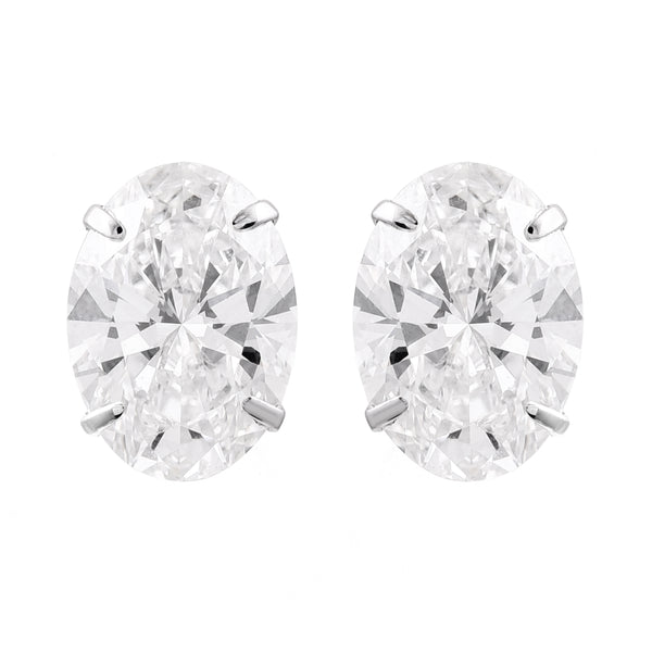 3.83 Carats Lab Grown Diamond 14K Gold Earrings