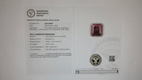 14.44 Ct Emerald Cut Lab Grown Ruby 14K Gold Ring