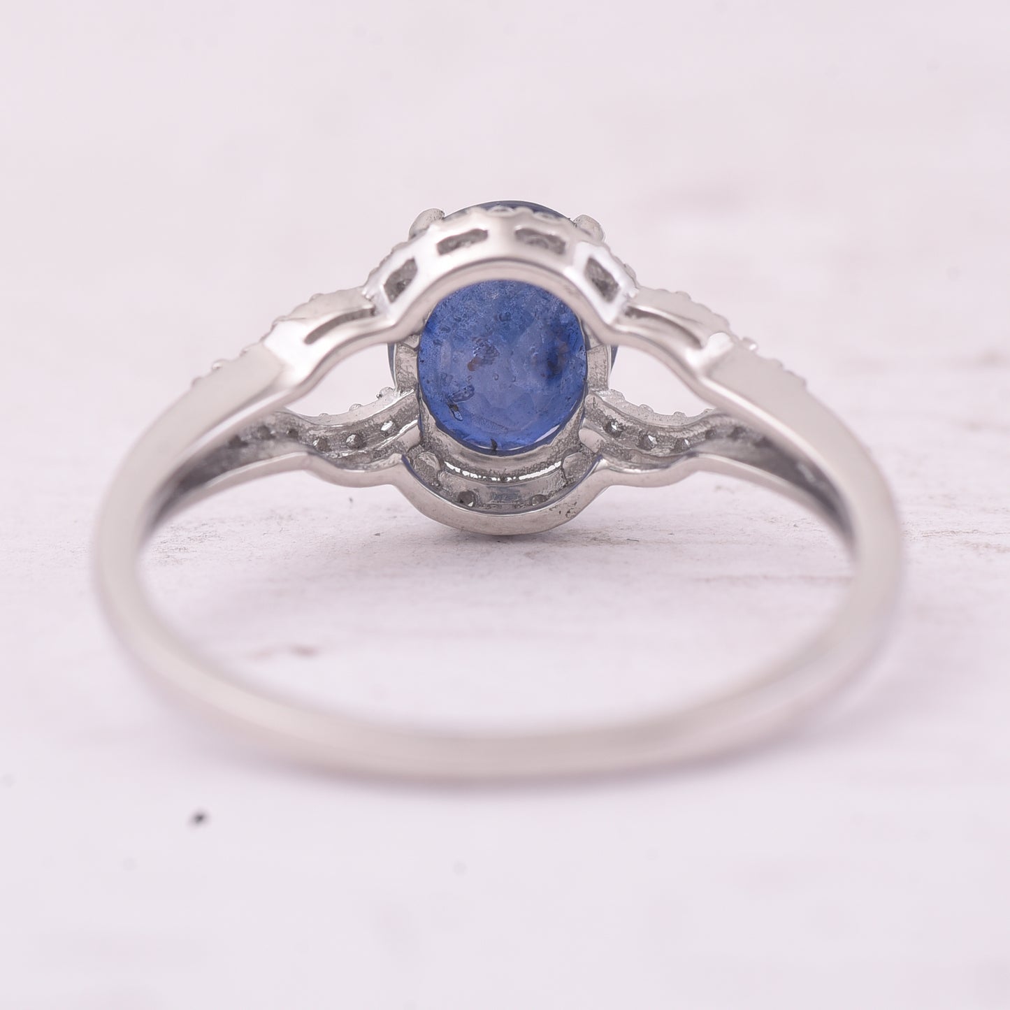 1.70 Ct Oval Mixed Cut Natural Sapphire 950 Platinum Ring