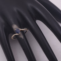 1.20 Ct Pear Mixed Cut Natural Sapphire 14K Gold Ring