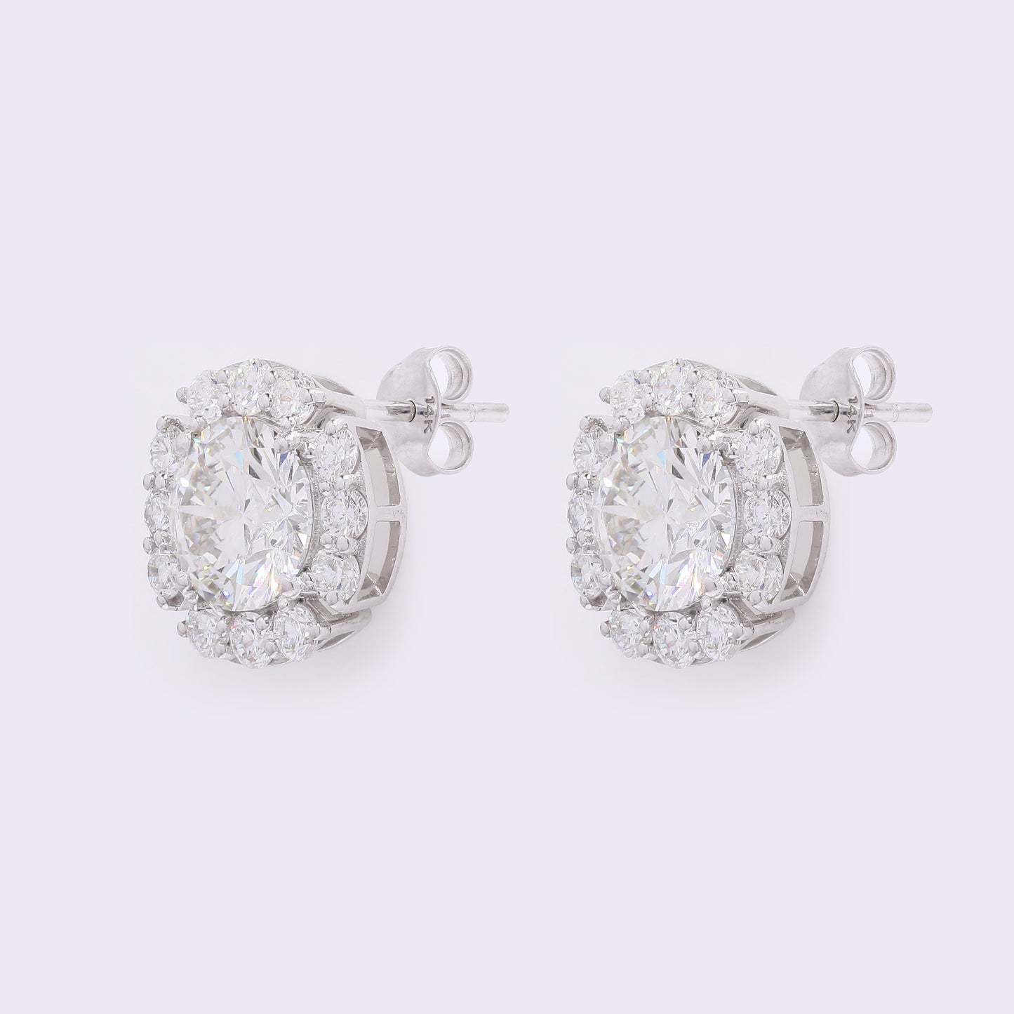 4.03 Carats Lab Grown Diamond 14K Gold Earrings
